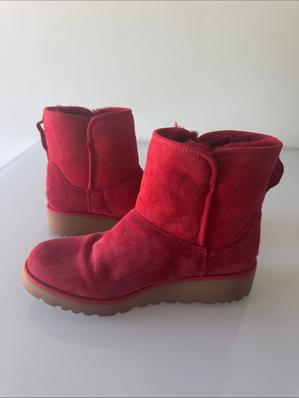 UGG Kristin Classic Slim Booties Red Size 6.5 - Picture 9 of 15